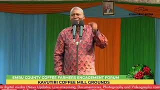 Government pledges to waive Embu coffee mill debts, issue stern caution to the management