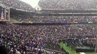 Ray Lewis giving speech to raven fans at M&T Stadium