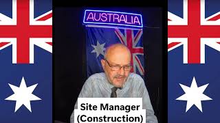 Site Manager (Construction) wanted to work in Australia.