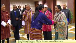 HE Mr. Lyonpo Jigme Zangpo call on with Honorable Speaker Smt. Meira Kumar