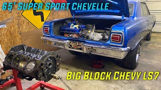 The big block Chevy 460 cubic inch Ls7 for the 65 super sport chevelle..