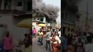 Opera Square in Accra on fire
