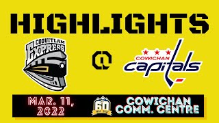 Coquitlam Express at Cowichan Valley Capitals highlights March 11, 2022