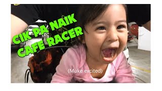 Cik Pa naik motor cafe racer benelli RKV 200 pon dah bahagia sangat,,