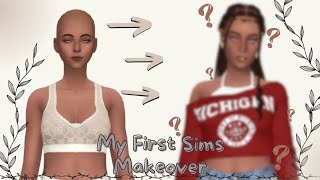 My First Ever Sim's Drastic Makeover | CAS | The Sims 4| CC