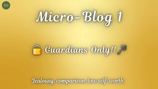 Micro-Blog | Comparison, Jealous Of Friends, Feeling Not Good Enough.