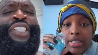 Rick Ross's daughter"tells him to "slow down" and act your age'    #rickross 