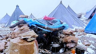 Inside Dolpa’s Coldest Region | A Family’s Real Experience Living in Nature, Caves & Tents🌧️🌧️🌧️