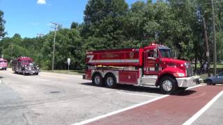 Fire Truck Parade 2016 And Helicopter Liftoff