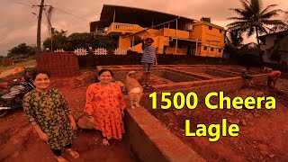 दिड हजार चिऱ्यांच बांधकाम झालं | 1500 Chera Work Done in 3 Days | Shubhangi Keer New House