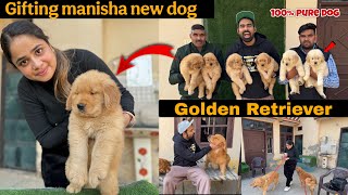 Manisha ko kiya GOLDEN RETRIEVER dog Gift😍