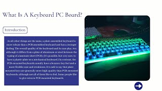 What is a Keyboard PC Board