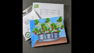 #BluesInJuly - Card Process Video - Spectrum Noir TriBlend Markers