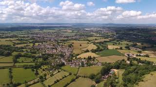 Flying over Selsley Common in Stroud, Gloucestershire