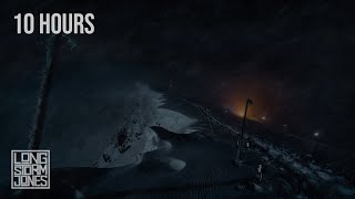 Ridge Marker Whiteout — Blizzard on the High Mountain Divide | Howling Wind & Blowing Snow 10 HOURS