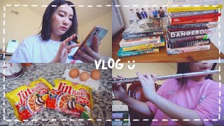 hobbies I've taken up during quarantine: reading, baking, playing the flute, working out