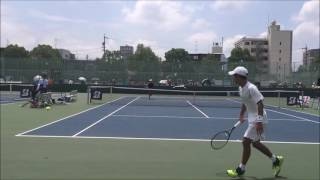 切詰魁‐明大‐VS畠山成冴‐慶大‐　インカレ　2016　3回戦