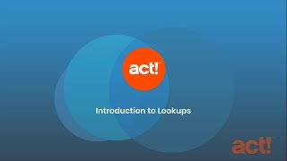 Act! Advantage - Introduction to Lookups