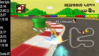 [MKWii] SNES Mario Circuit 3 - 1:18.184 (Double-MT)