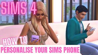 Sims 4 -  How To Change The Background Colour And Cover Of Your Sims Phone