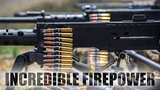 Incredible Firepower: U.S. Marines Engage with M224 Mortars, M240B Machine Guns, M2 .50-Cal Weapons