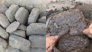 New bombastic video💗gritty charcoal dry + water 💦 crumbling ASMR Requested video