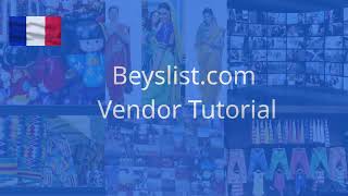Beyslist Vendor Video French