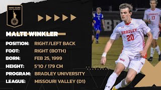 Malte W. (D1 Transfer) - Bradley University - Left/Right Wing Back - Highlights 2021/2022