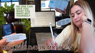 COLLEGE DAY IN MY LIFE | (from after spring break oops) motivation/vision board/study