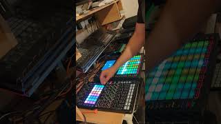 Akai force with Roland synths and novation groovebox, plus control xl