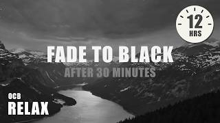 12 Hours of Piano Sleep Music ⬛️ black screen after 30 min - relaxing music with cricket sounds