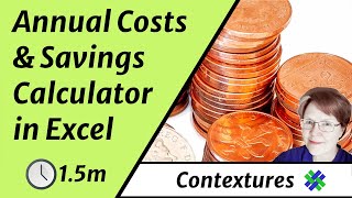 Excel Calculator Annual Costs and Savings