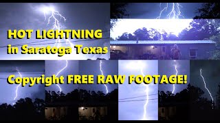Hot Lightning | Raw Footage | Storm 2023 | Copyright free