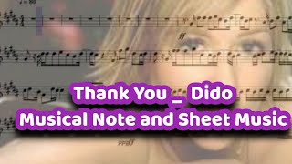 Dido- Thank You   /   Sheet music notes         Notation By :Omar ALOmari#music#notes