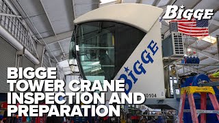 Extensive inspection and preparation go into every Bigge tower crane rental