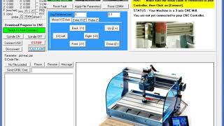 cnc software 3018 pro ver grbl cad cam laser engraving g-code sender mill example by RoutCad