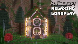 Minecraft Relaxing Longplay Rainy Cozy Build Mountain Cliff House Cozy Cottage House No Commentary