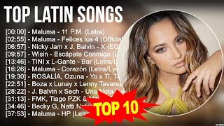 música latina 🌄 Ozuna, Maluma, ROSALÍA, Natti Natasha, J Balvin, Ricky Martin feat, Carlos Vives