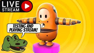 Live | Fall Guys | Red vs Blue Custom games testing with Croco!