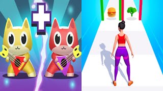 Twerk Race 3D VS Meow Rush Gameplay Mobile Games