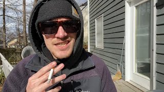 Smoking a Cigarette, but it's Very Windy Outside