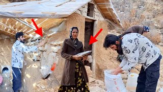 The operator's unwavering help and Ali's efforts to put straw and mud on the hut's wall