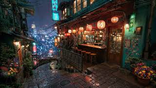 Lofi Zen - Kyoto Sake Bar Rain with Lo-fi Chillhop at Night | For Study, Sleep, or Relaxation | 4K