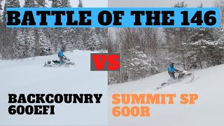 146 Battle: We race Summit SP 600r 146/2.5 VS Backcountry 600 EFI 146/2
