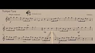 Trumpet Tune by Purcell piano accompaniment at rehearsal speed