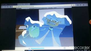 Plory and yoop turn into ice frozen and cubers laughing