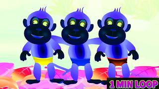 🎶 [2 MIN LOOP] 🐒 Five Little Monkeys Remix Beats | Fun Sound Variations 🎵 Nursery Rhymes @ToonyMonka