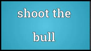 Shoot the bull Meaning | Wordogram