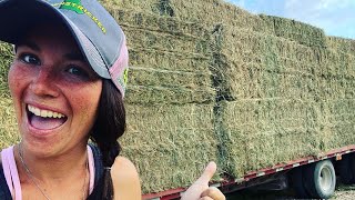 I'm DONE!!! We’re Out running rain .. Again - last day of HAY season !! #farmher #voiceinag #hay