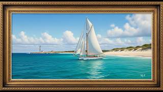 4K Vintage Ocean Landscape – Relaxing Coastal Art for Frame TV – Unreleased Music